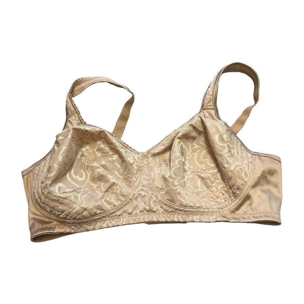 Playtex 18 Hour Wirefree Bra Women's 38C Nude Nylon Stretch Adjustable Strap